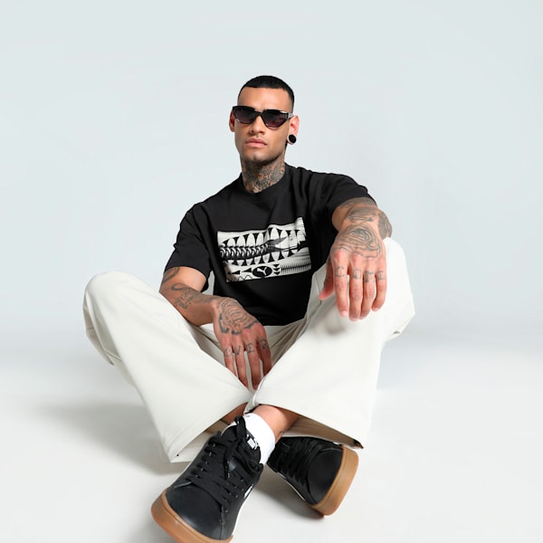 GRAPHICS "Fast" Men's Relaxed Fit Tee, PUMA Black, extralarge-IND